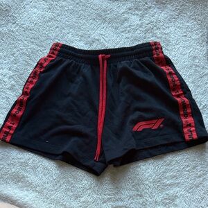 Hybrid Apparel Black and Red Athletic Shorts